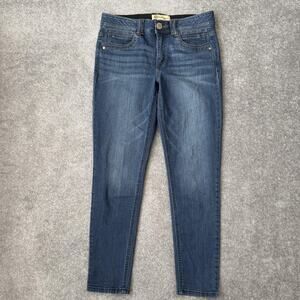 Democracy Jeans Womens 8 Blue Ab Technology Skinny Mid Rise Tummy Denim